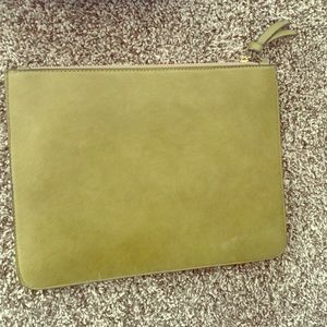 Olive green envelope clutch!